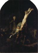 REMBRANDT Harmenszoon van Rijn The Raising of the Cross oil painting reproduction